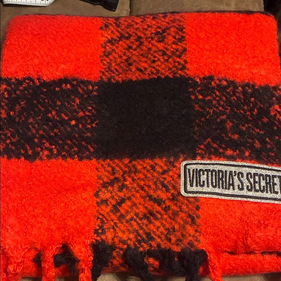 Victoria's Secret Accessories - Victoria's Secret Red and Black Plaid Scarf